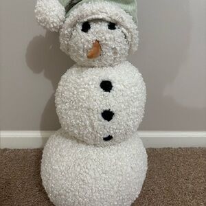 NWT Pottery Barn snowman pillow